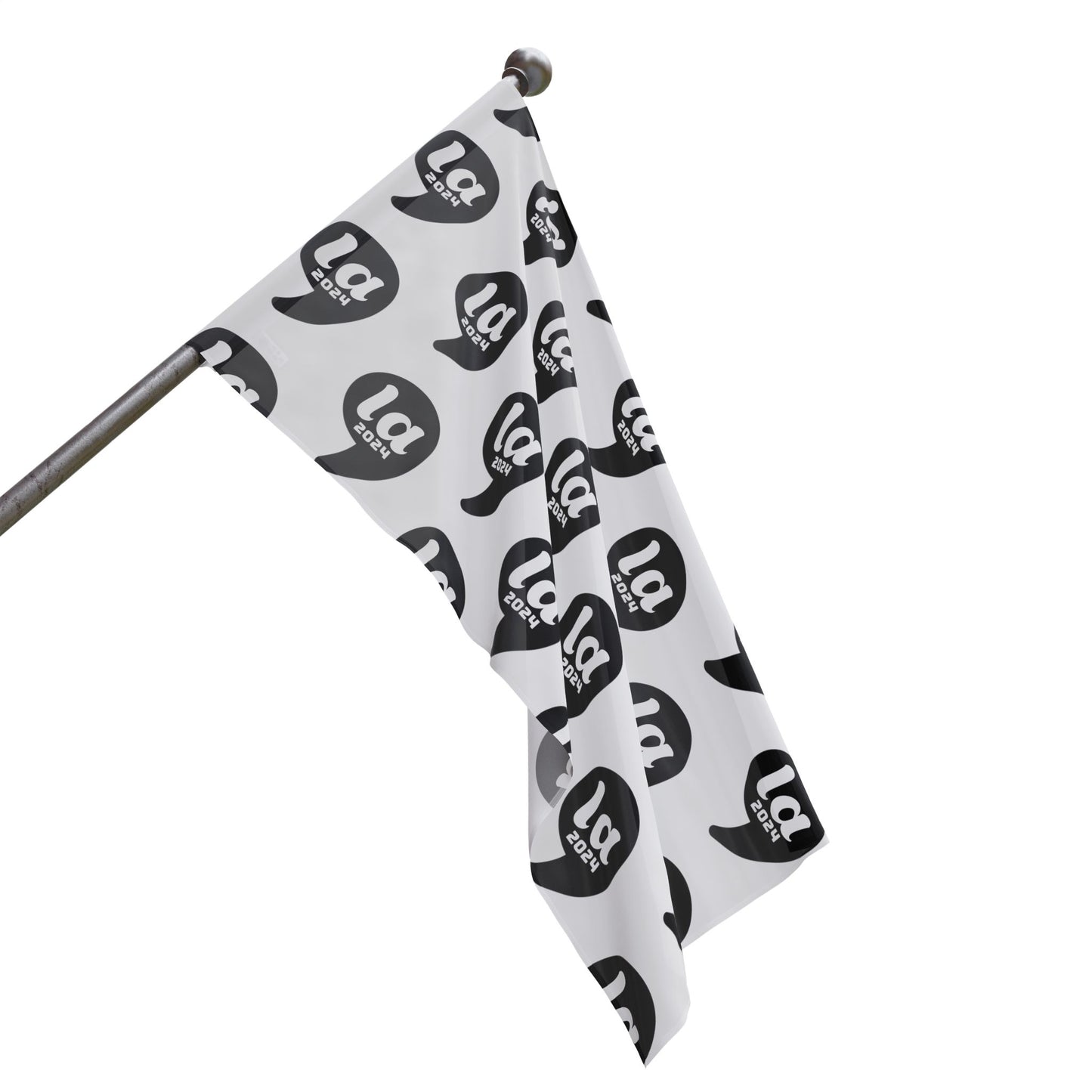 Kamala Harris 2024 for President Flag - Black on White