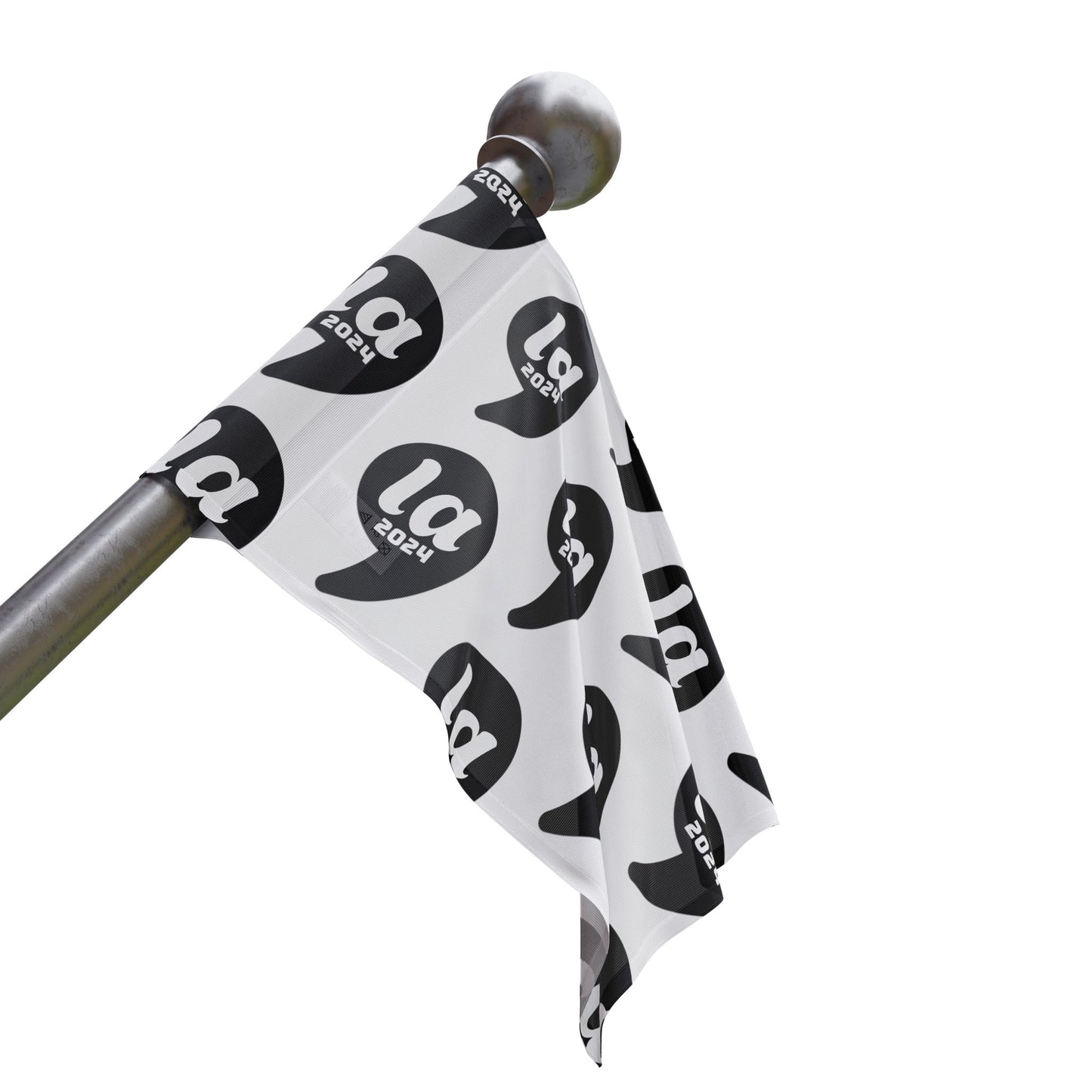 Kamala Harris 2024 for President Flag - Black on White