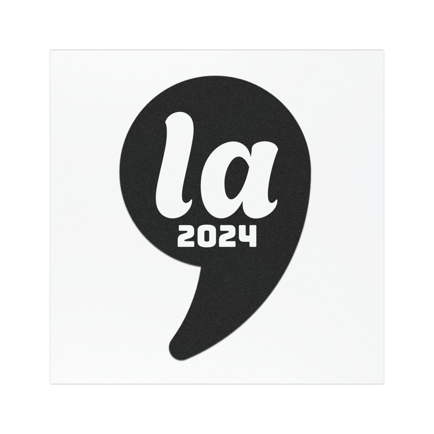 Comma la - Kamala 2024 Car Magnets - Black on White