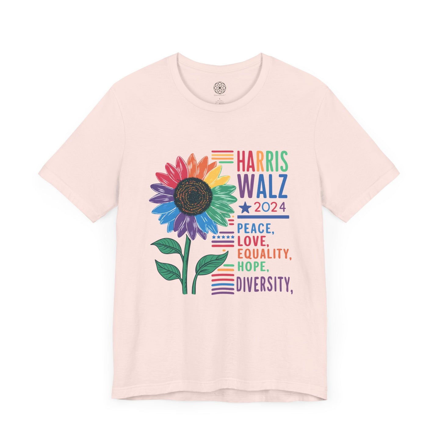 Harris Walz 2024 | Peace, Love, Equality, Hope, Diversity T-Shirt