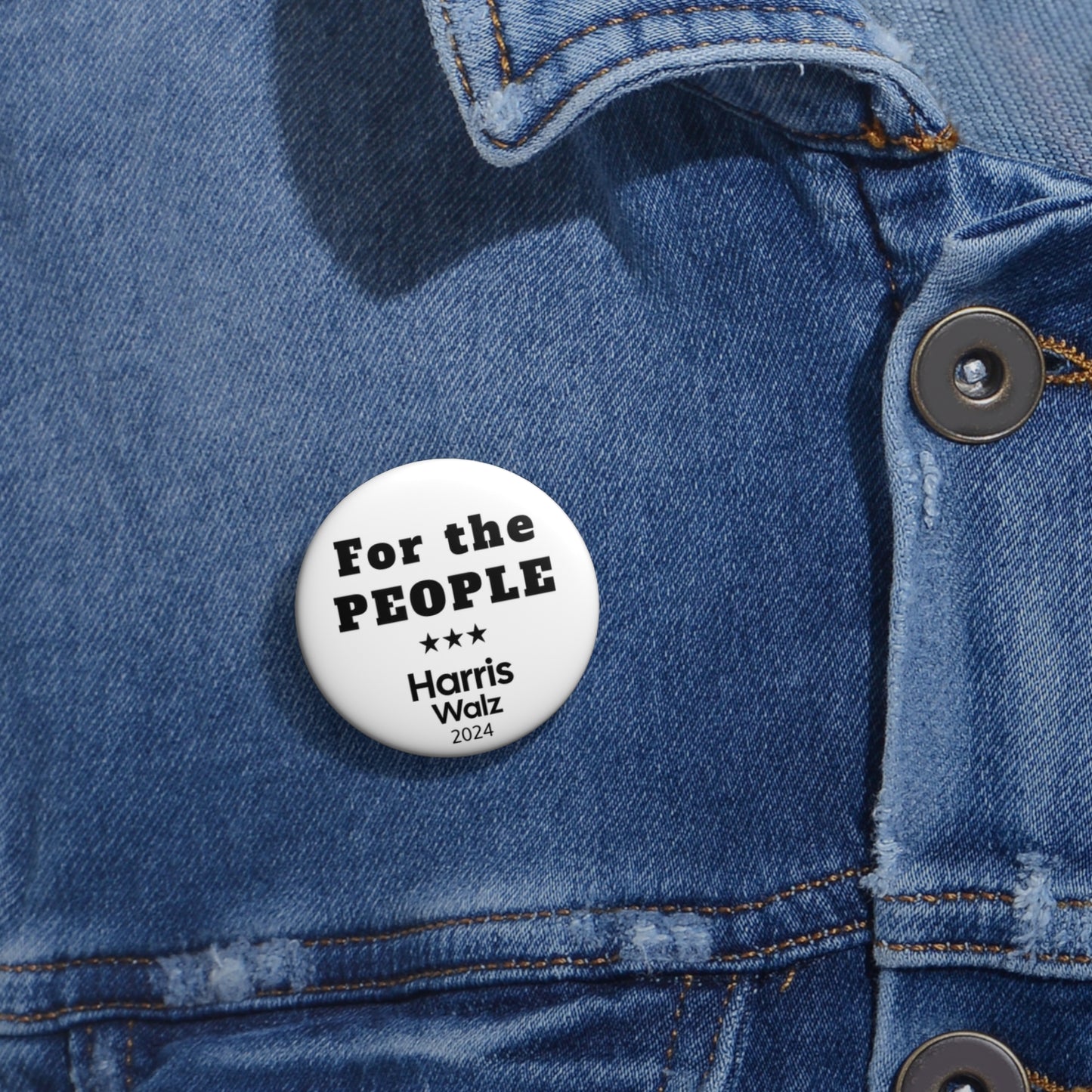 "For the People" Harris Walz 2024 Pinback Button: A Bold Statement for a Critical Election