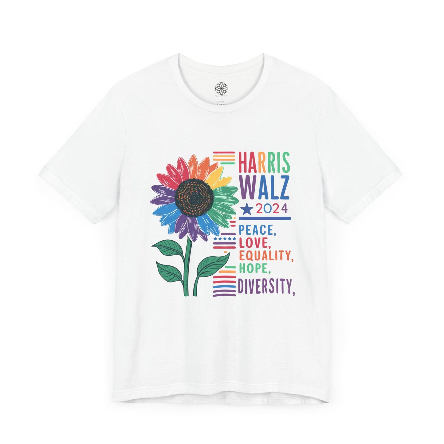 Harris Walz 2024 | Peace, Love, Equality, Hope, Diversity T-Shirt