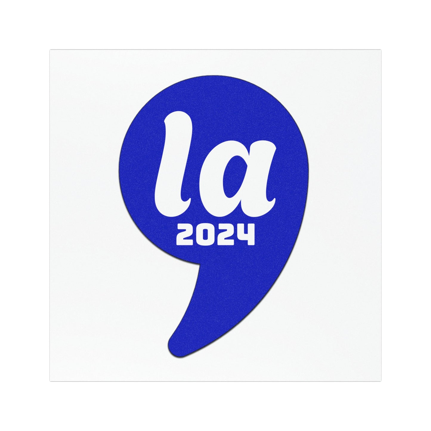 Comma la - Kamala 2024 Car Magnets - Blue on White