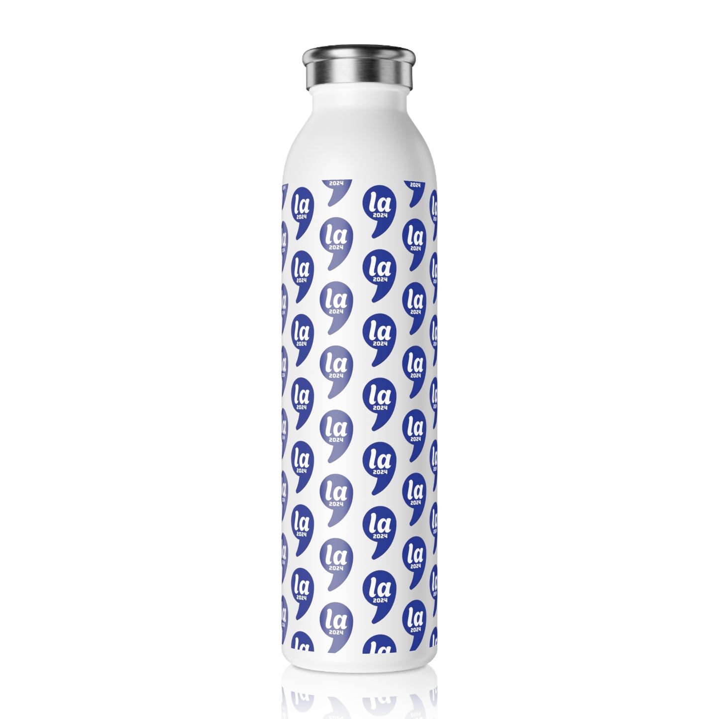 Kamala Harris for President 2024 Slim Water Bottle - Blue on White