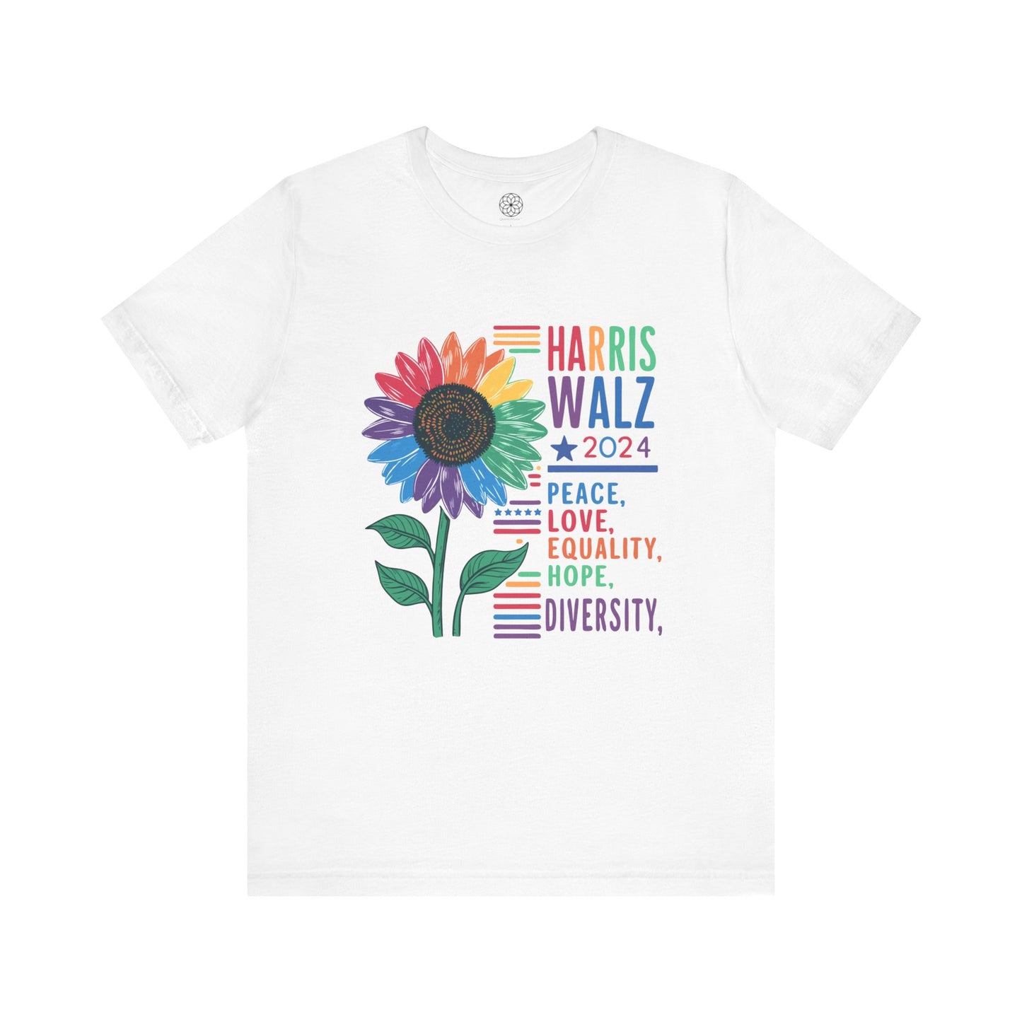 Harris Walz 2024 | Peace, Love, Equality, Hope, Diversity T-Shirt