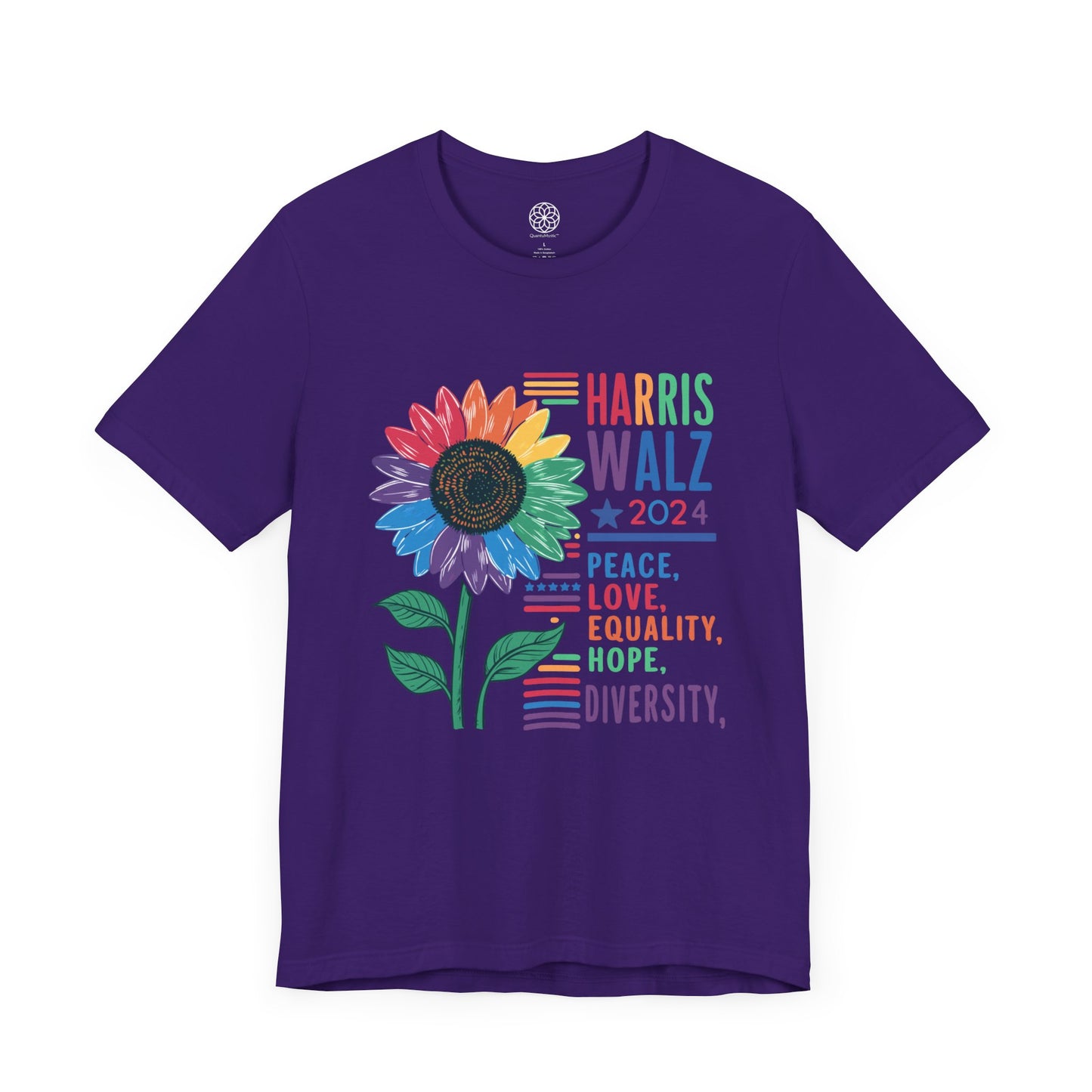 Harris Walz 2024 | Peace, Love, Equality, Hope, Diversity T-Shirt