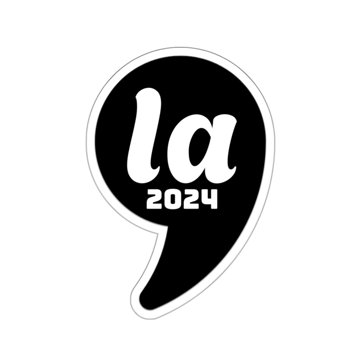 Comma la 2024 - Kamala Harris 2024 Kiss-Cut Stickers - Black