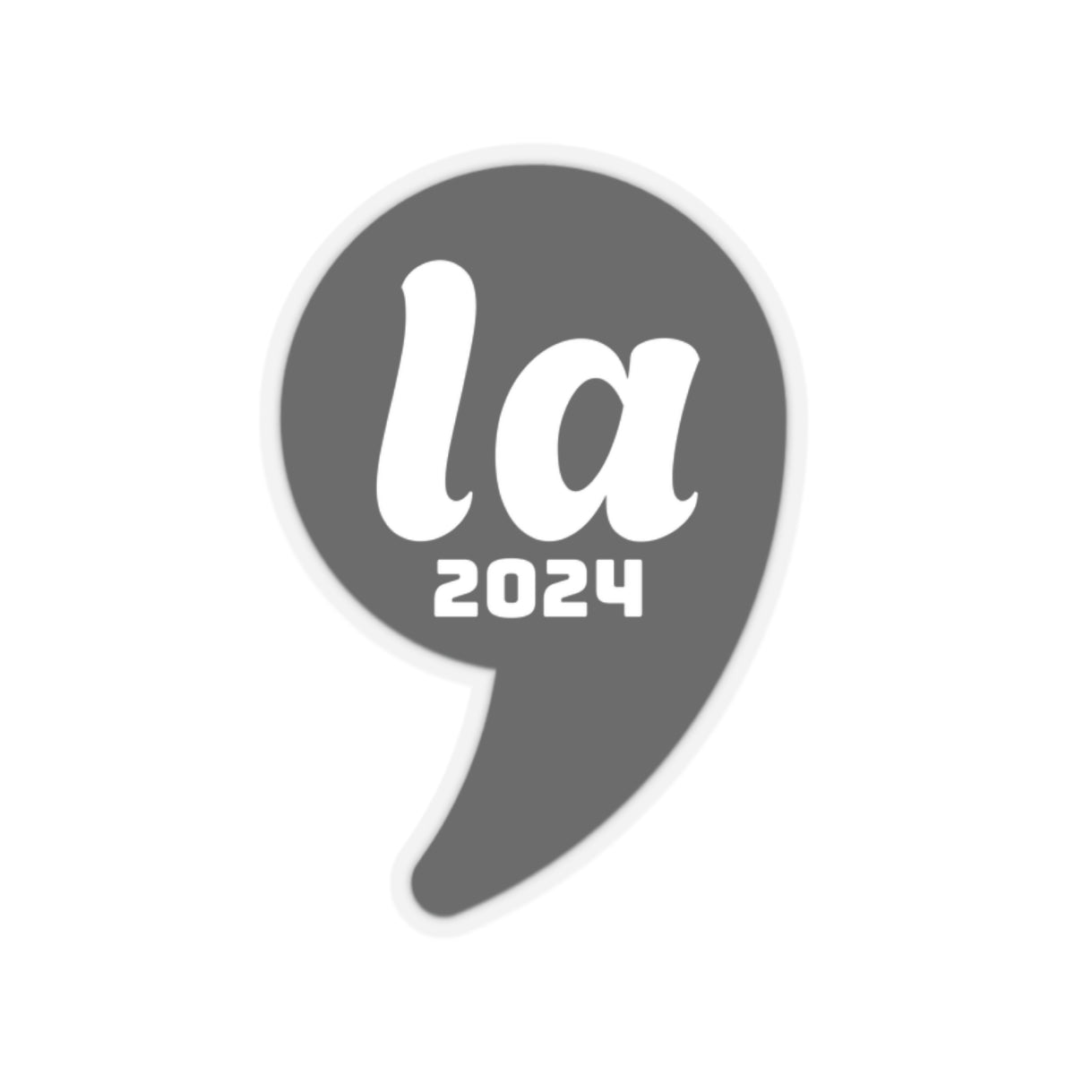 Comma la 2024 - Kamala Harris 2024 Kiss-Cut Stickers - Black