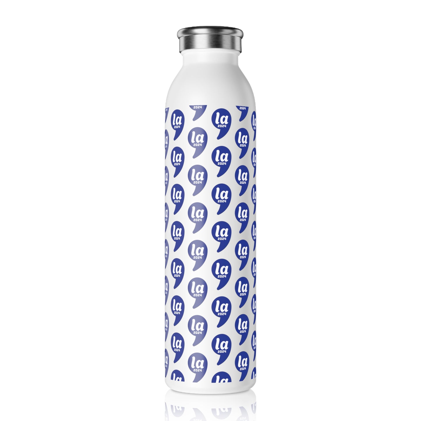 Kamala Harris for President 2024 Slim Water Bottle - Blue on White