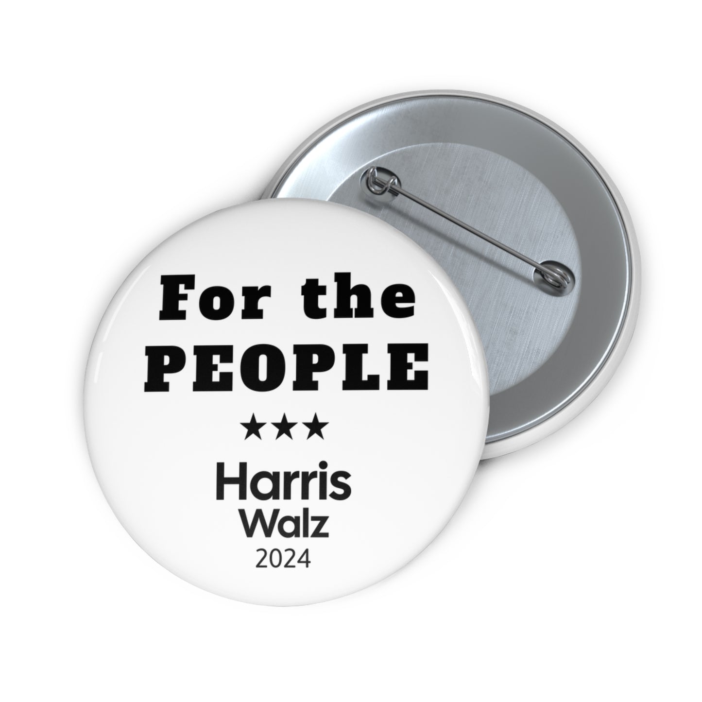 "For the People" Harris Walz 2024 Pinback Button: A Bold Statement for a Critical Election