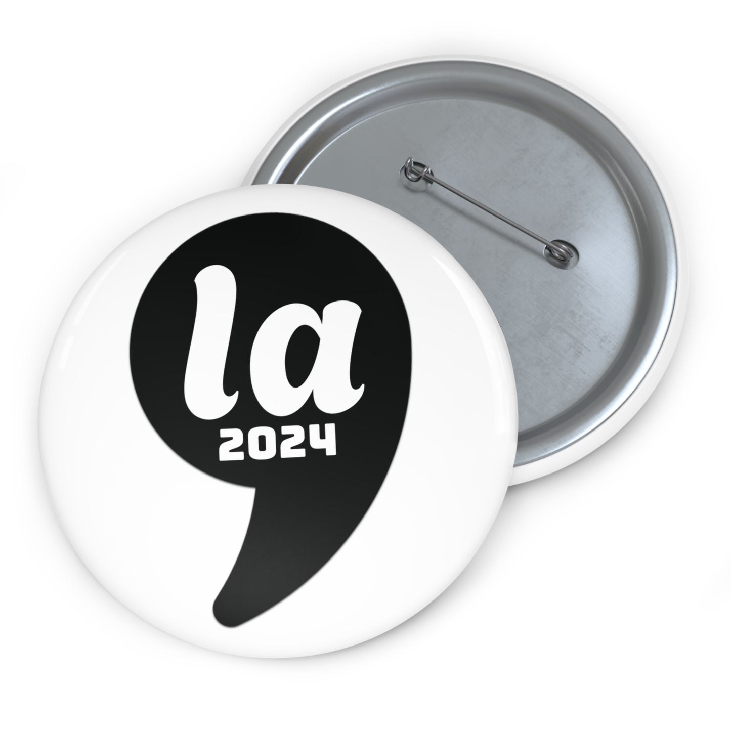 Kamala Harris for President 2024 Pin Button - Black on White