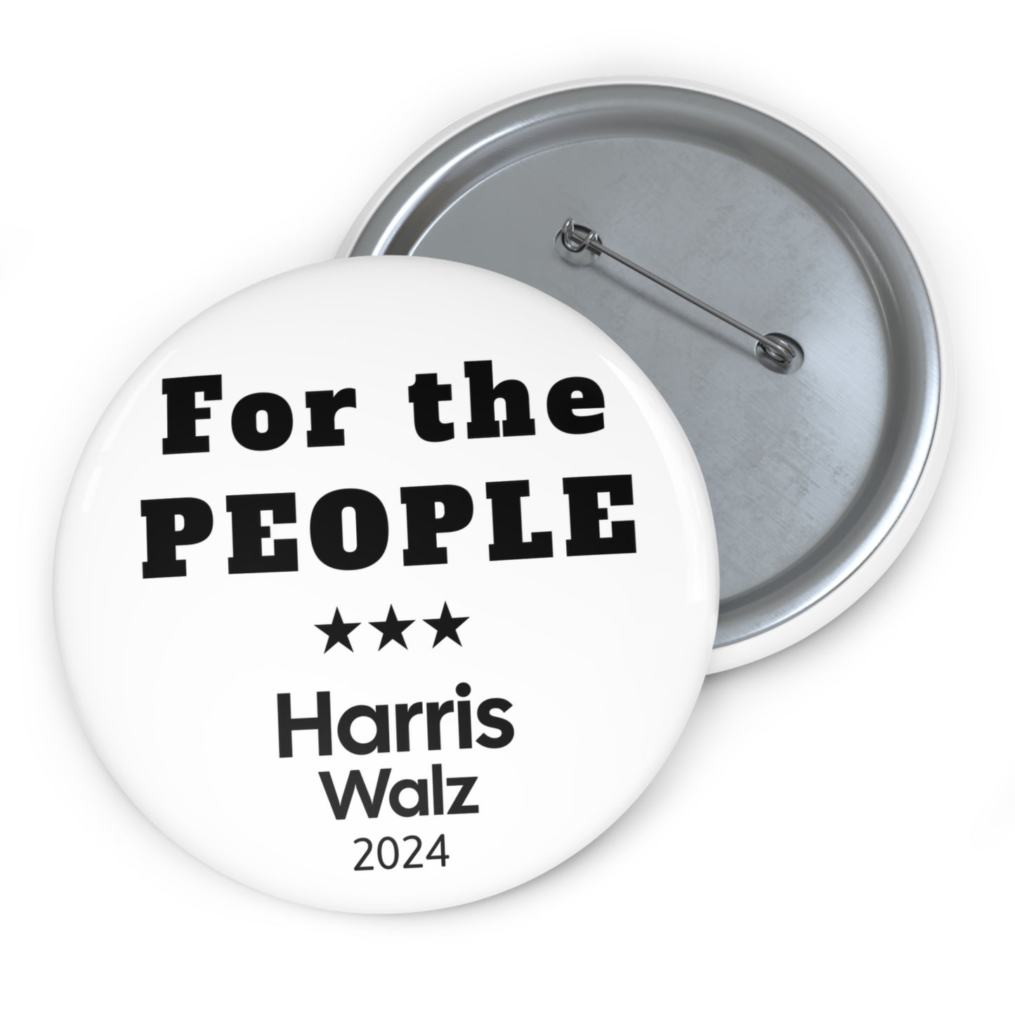 "For the People" Harris Walz 2024 Pinback Button: A Bold Statement for a Critical Election