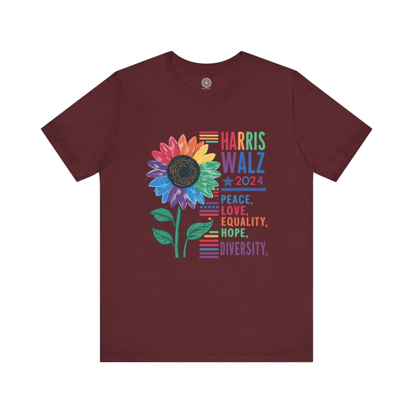 Harris Walz 2024 | Peace, Love, Equality, Hope, Diversity T-Shirt