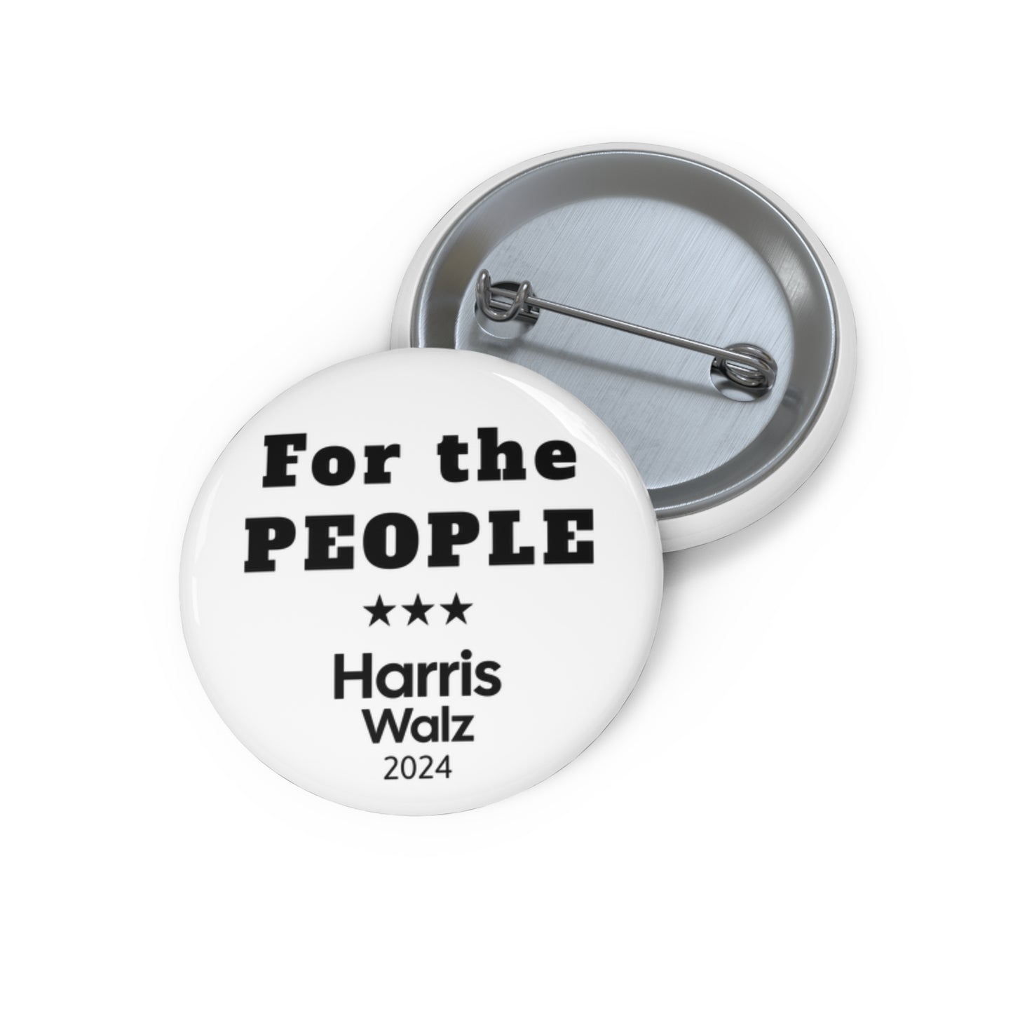 "For the People" Harris Walz 2024 Pinback Button: A Bold Statement for a Critical Election