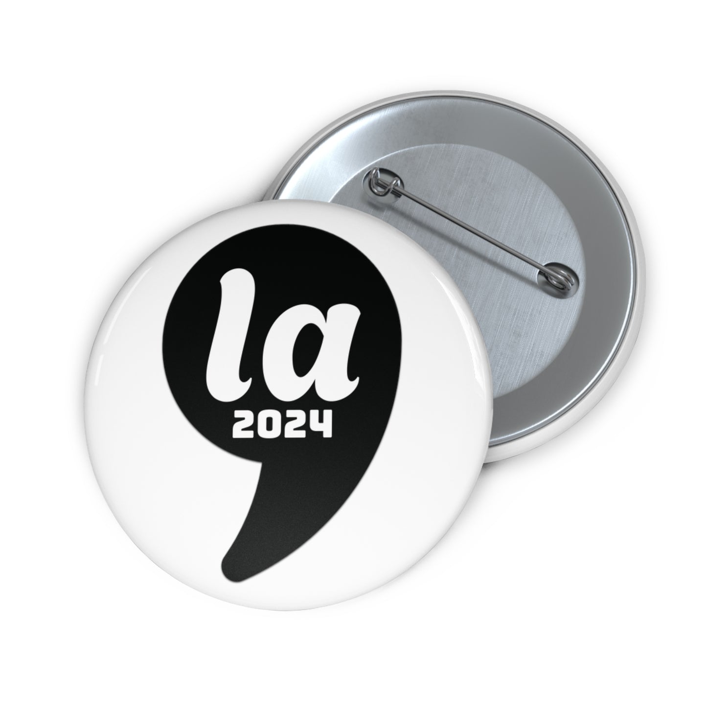 Kamala Harris for President 2024 Pin Button - Black on White